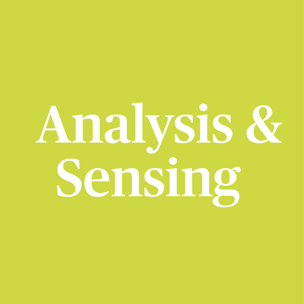 Analysis & Sensing