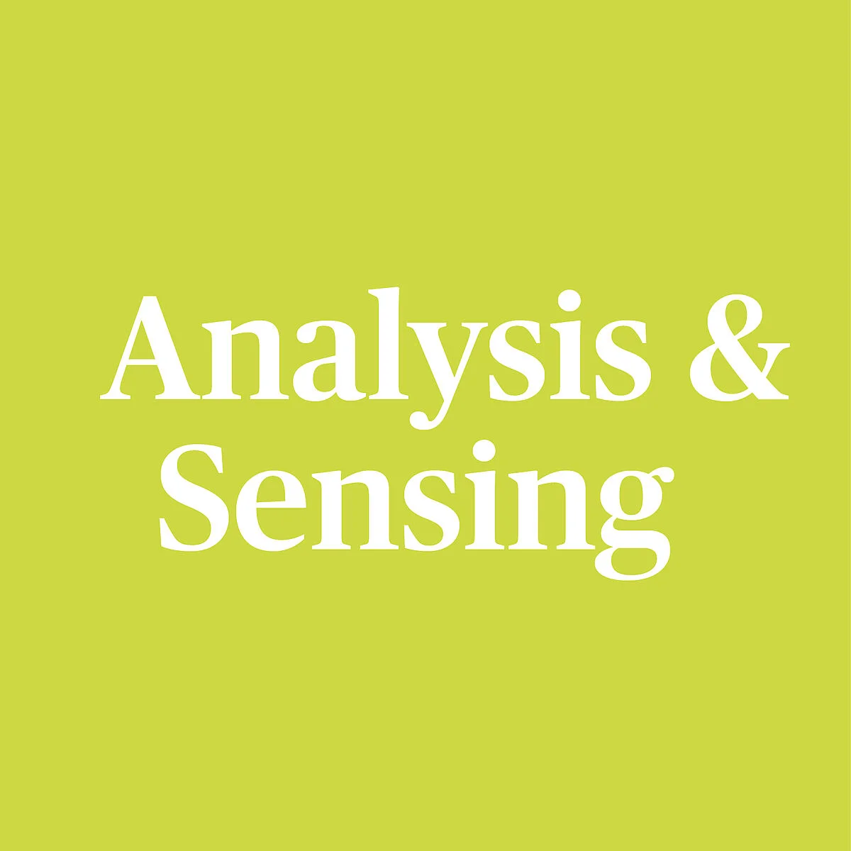 Analysis & Sensing